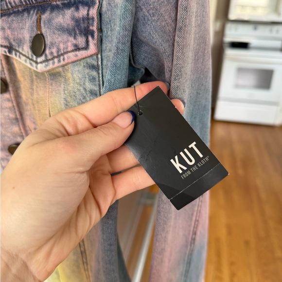 NWT Kut from the Cloth tie-dyed denim jean jacket - Picture 2 of 5
